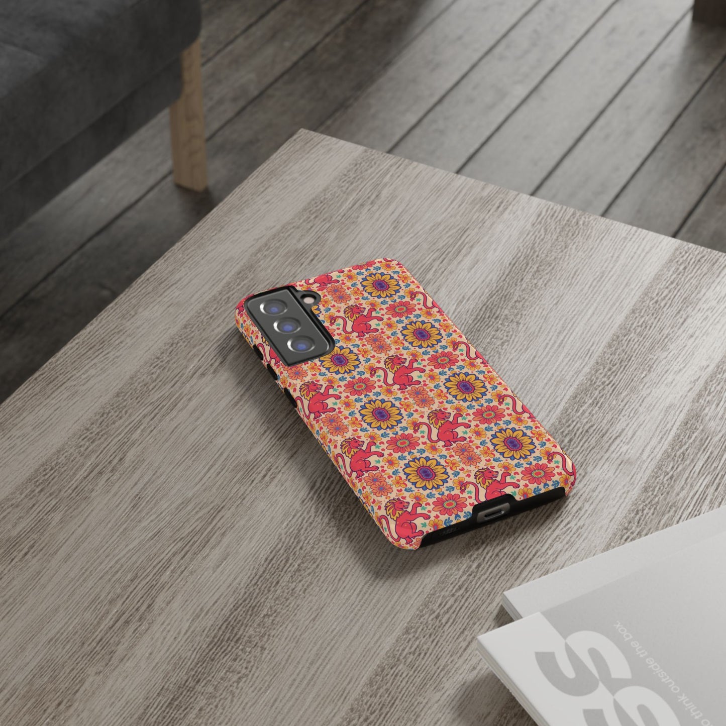 Tough Cases, Leo, Zodiac v1, Flower Pattern