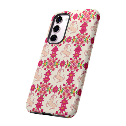 Tough Cases, Capricorn, Zodiac v3, Flower Pattern