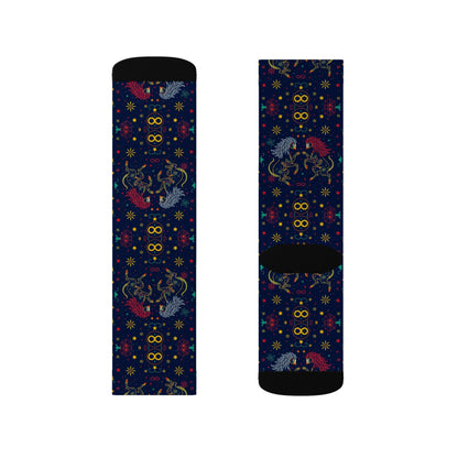 Sublimation Socks, Gemini, Zodiac v3, Pattern