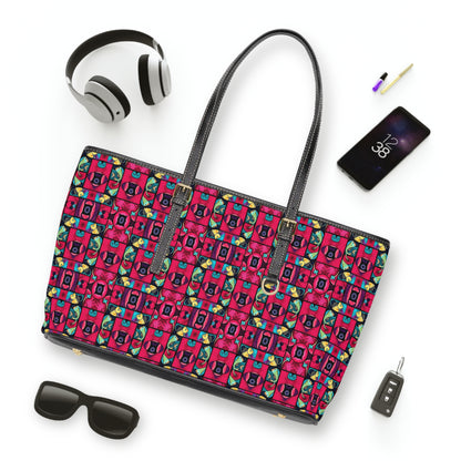 Leather Shoulder Bag, Pisces, Zodiac, Shapes Pattern