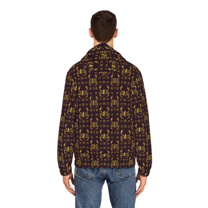 Full-Zip Hoodie (AOP), Scorpio, Zodiac v2, Pattern