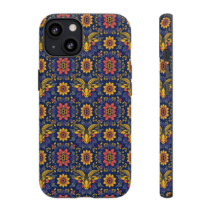 Tough Cases, Taurus, Zodiac v3, Flower Pattern