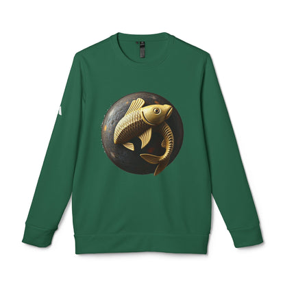 Adidas, Unisex Fleece Crewneck Sweatshirt, Pisces, Space Animal, Zodiac