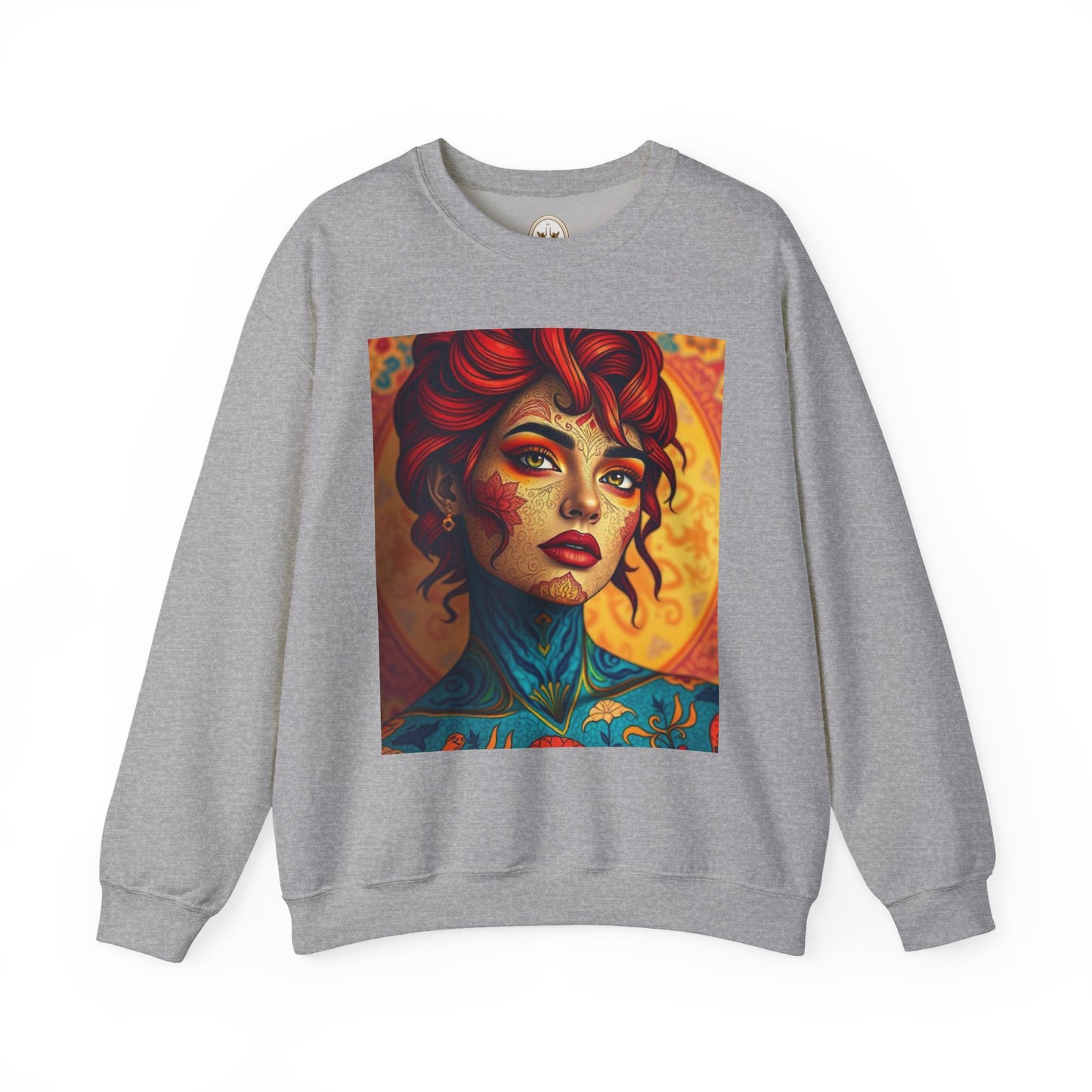 Unisex Heavy Blend™ Crewneck Sweatshirt, Aquarius, Zodiac v2, Sexy Pattern