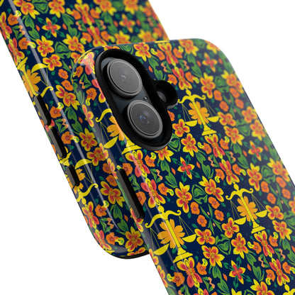 Tough Cases, Libra, Zodiac v3, Flower Pattern