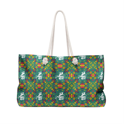Weekender Bag, Sagittarius, Zodiac, Flower Pattern
