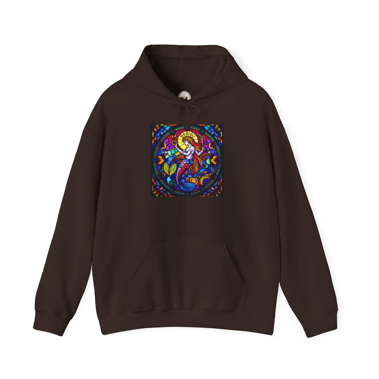 Unisex Heavy Blend™ Hooded Sweatshirt with glass Aquarius zodiac design
