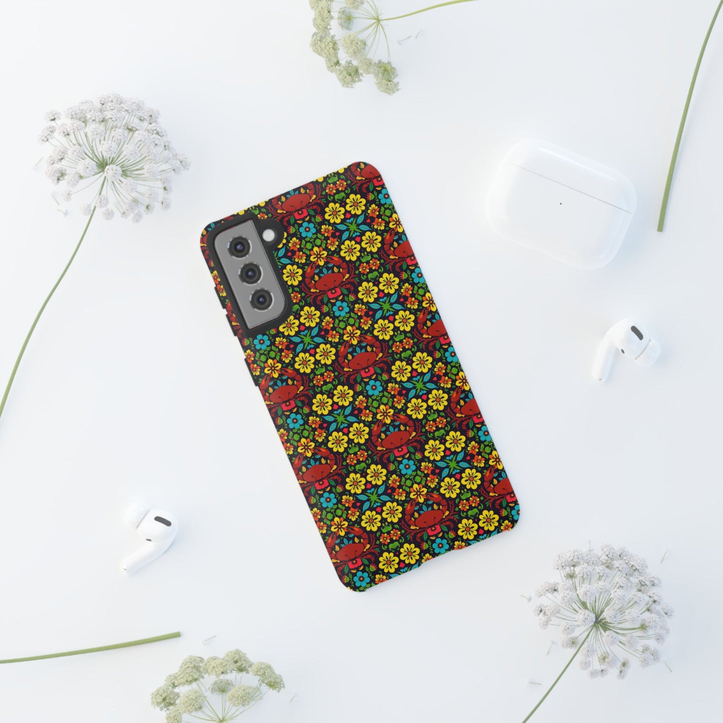 Tough Cases, Cancer, Zodiac v2, Flower Pattern