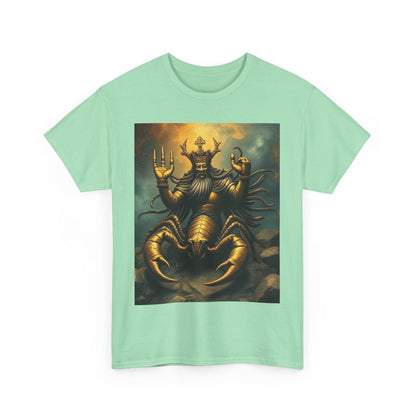 Unisex Heavy Cotton T-Shirt, Desert Scorpio King v1, Zodiac Design