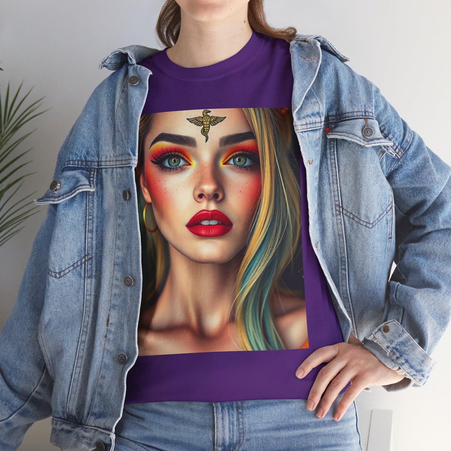 Unisex Heavy Cotton T-Shirt, Virgo, Zodiac, Sexy Art