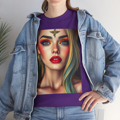 Unisex Heavy Cotton T-Shirt, Virgo, Zodiac, Sexy Art