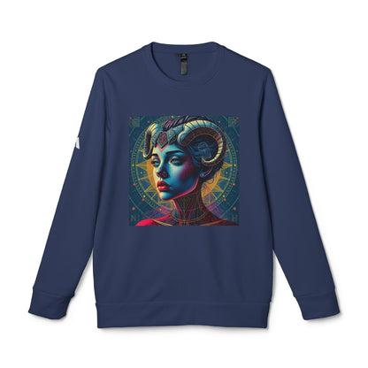 Adidas, Unisex Fleece Crewneck Sweatshirt, Aries, Pop Art, Zodiac