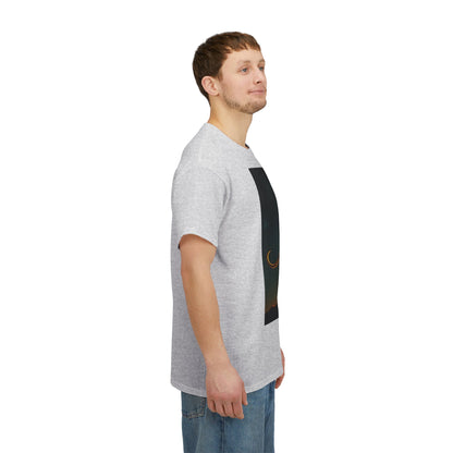 Unisex Heavy Cotton T-Shirt, Mountain Top 1v, Aries Zodiac Design