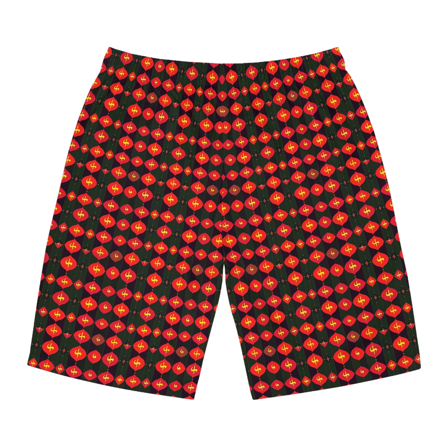 Men's Board Shorts, (AOP), Sagittarius, Zodiac v2, Shape Pattern