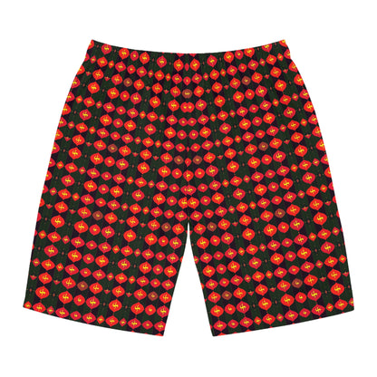 Men's Board Shorts, (AOP), Sagittarius, Zodiac v2, Shape Pattern