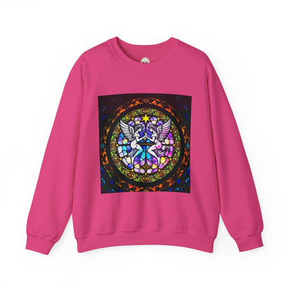 Unisex Heavy Blend™ Crewneck Sweatshirt, Glass 1, Gemini Zodiac Design