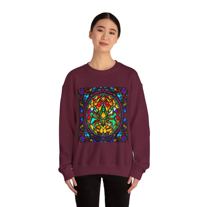 Unisex Heavy Blend™ Crewneck Sweatshirt, Glass 1, Scorpio Zodiac Design