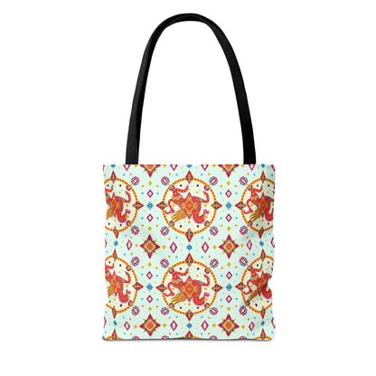 Tote Bag (AOP), Aquarius, Zodiac v1, Jewel Pattern