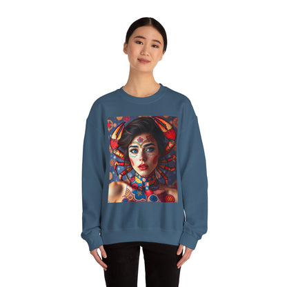 Unisex Heavy Blend™ Crewneck Sweatshirt, Cancer, Zodiac v2, Sexy Pattern