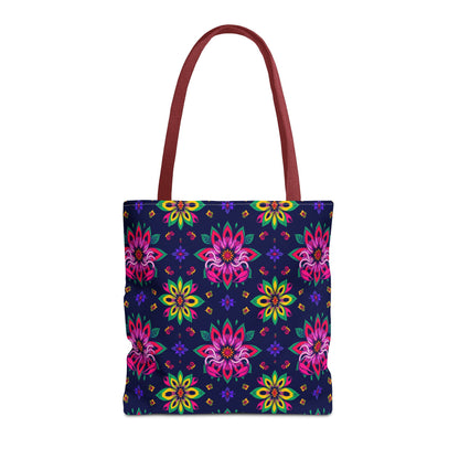 Tote Bag (AOP), Scorpio, Zodiac v2, Flower Pattern