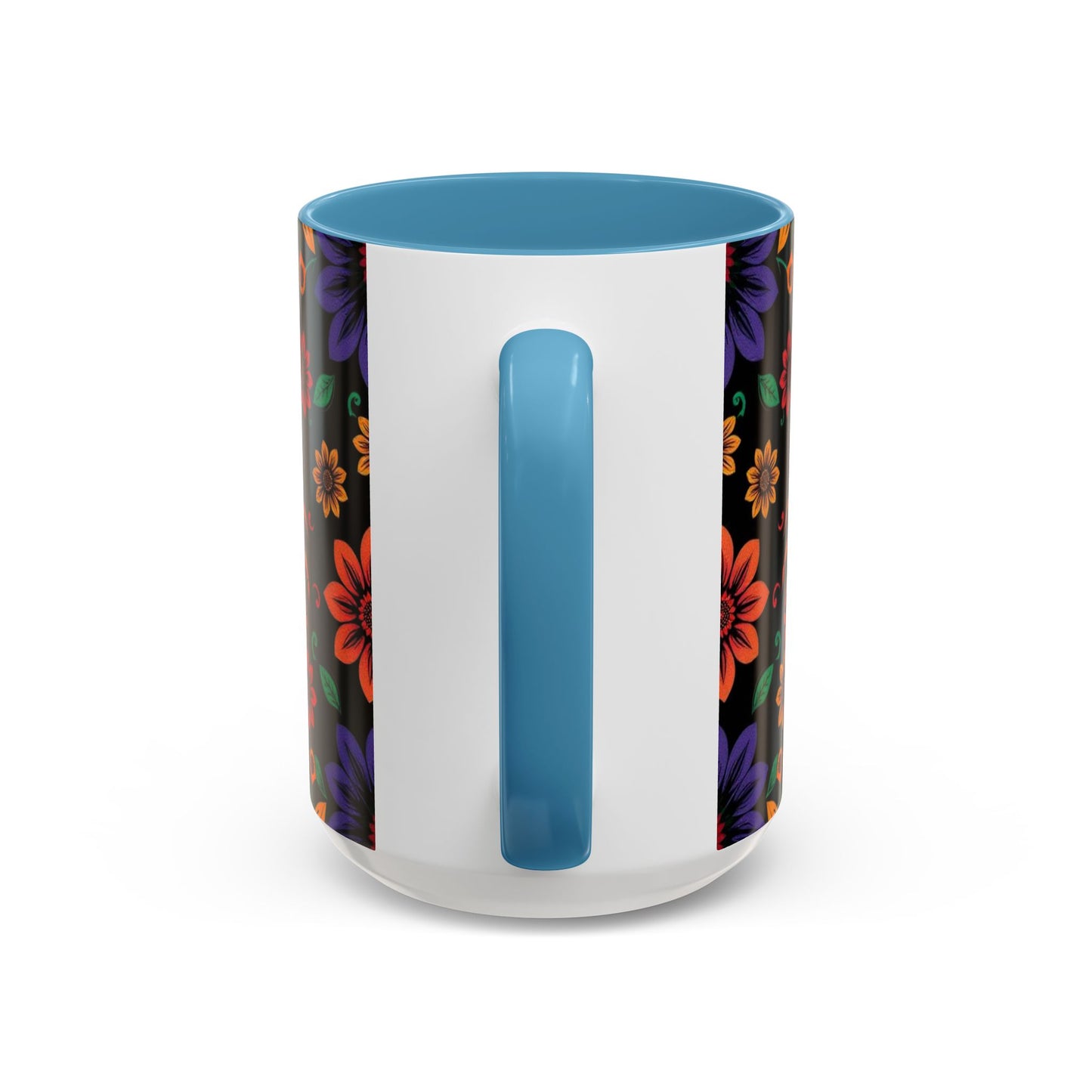 Accent Coffee Mug, Scorpio, Zodiac. Flower Pattern, (11, 15oz)