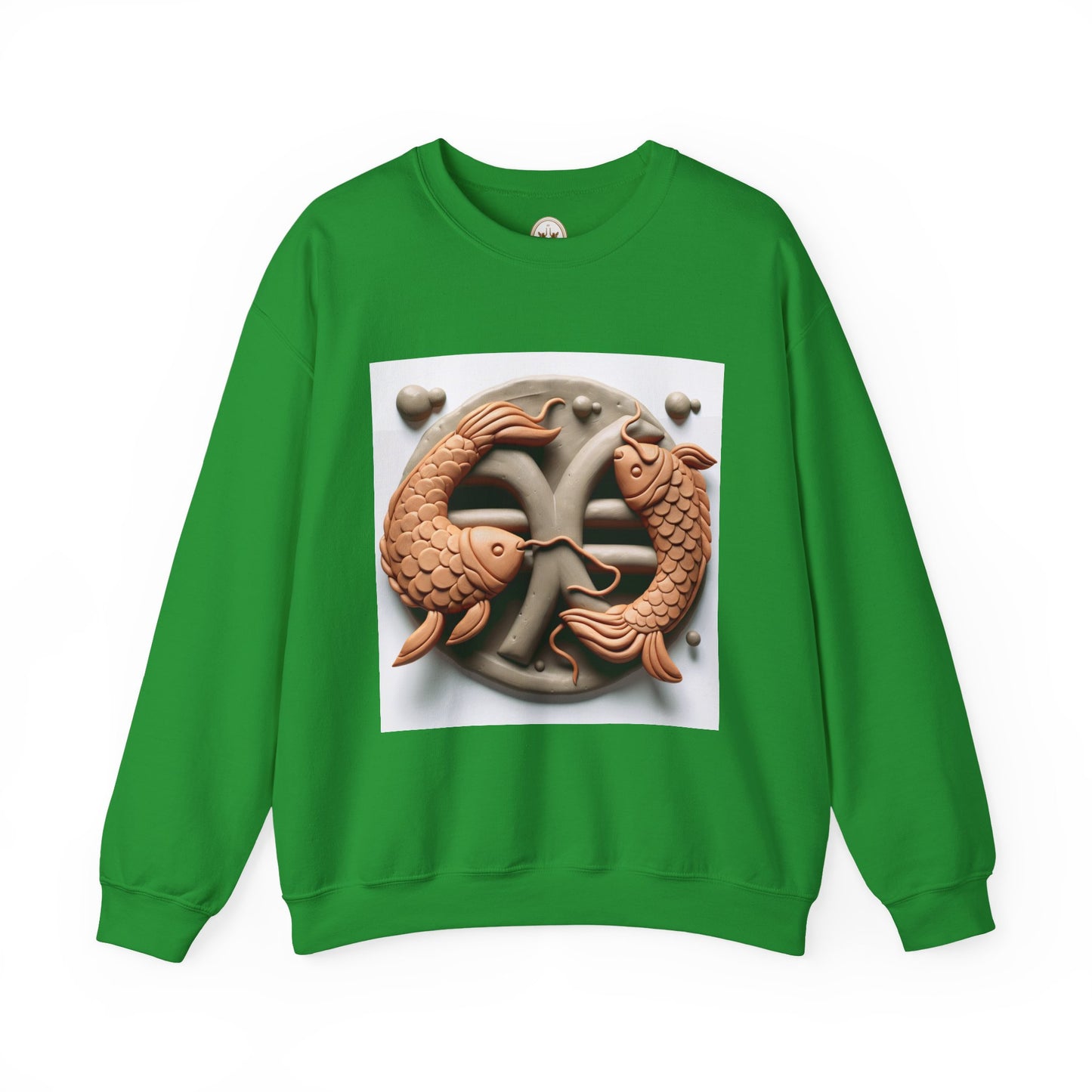 Unisex Heavy Blend™ Crewneck Sweatshirt,Two Fishes  Pisces Zodiac Design