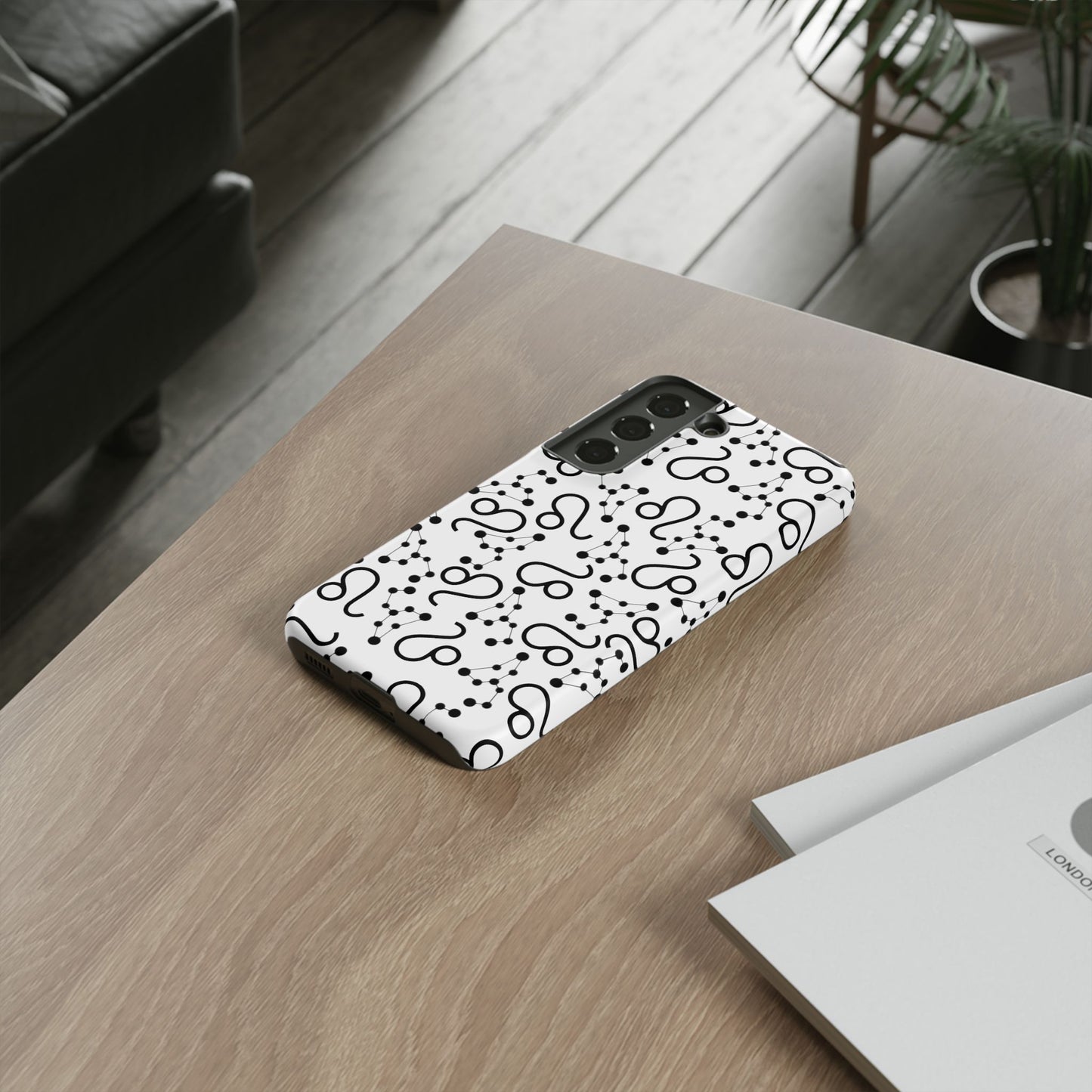 Tough Cases with the Leo Zodiac sign for iPhone, Samsung Galaxy, and Google Pixel devices