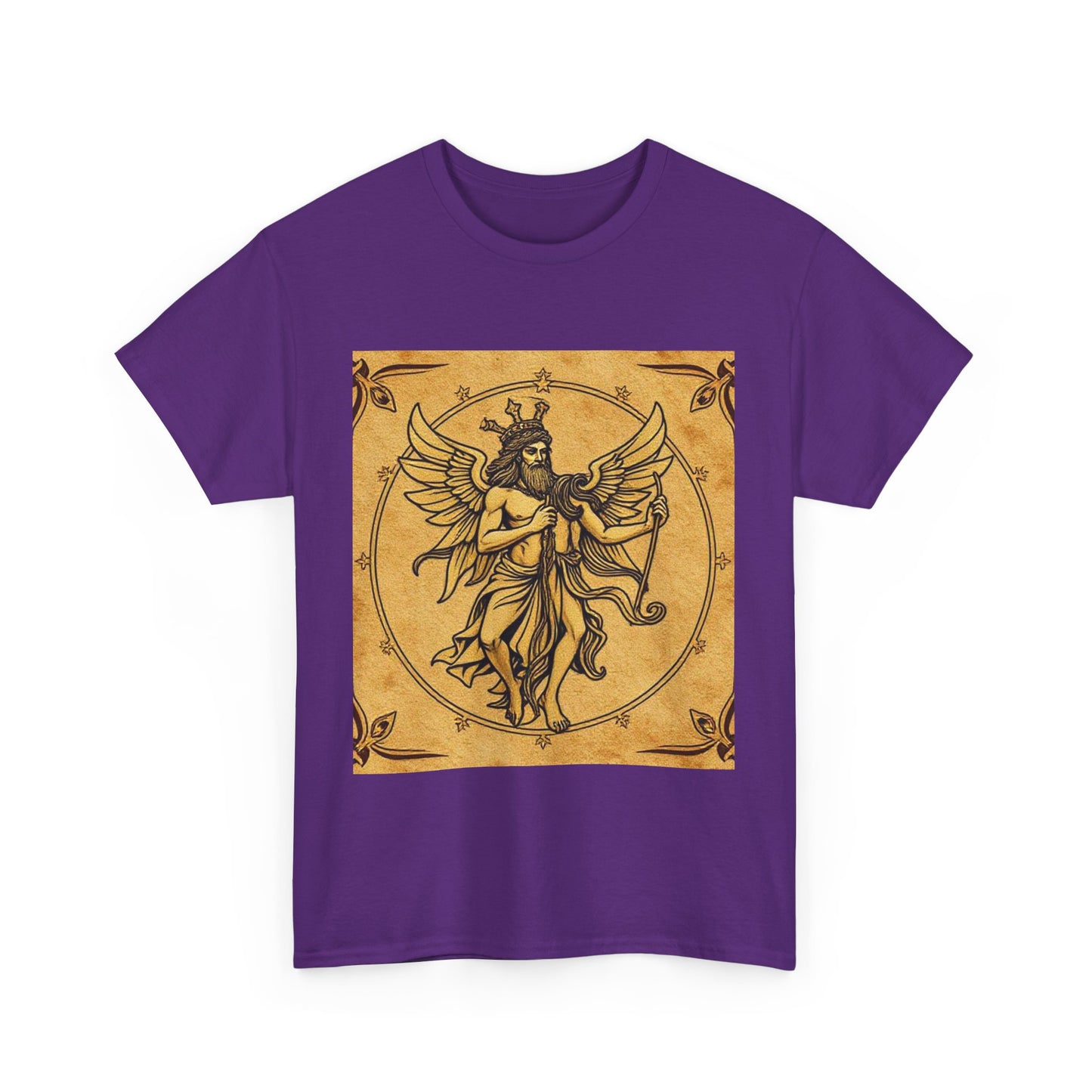 Unisex Heavy Cotton T-Shirt, Pencil Art v1, Gemini Zodiac Design