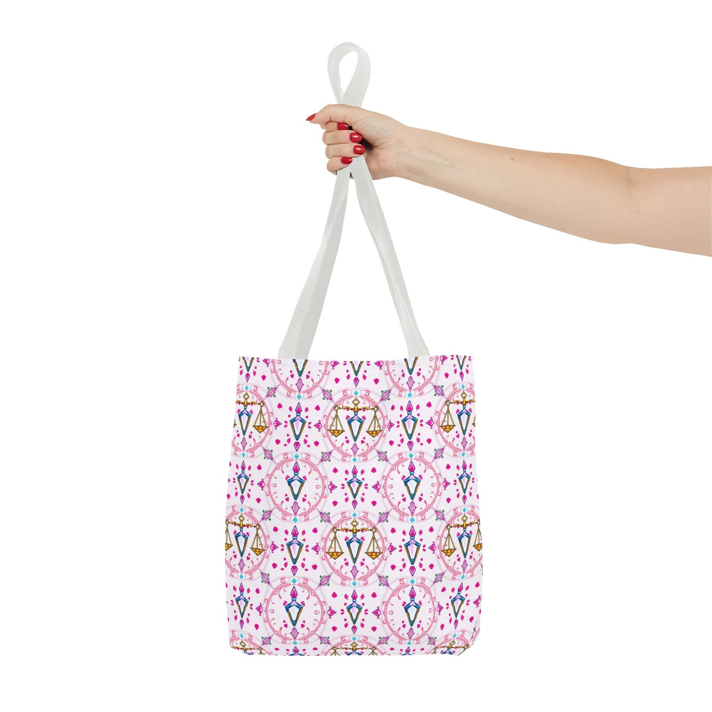 Tote Bag (AOP), Libra, Zodiac, Jewel Pattern