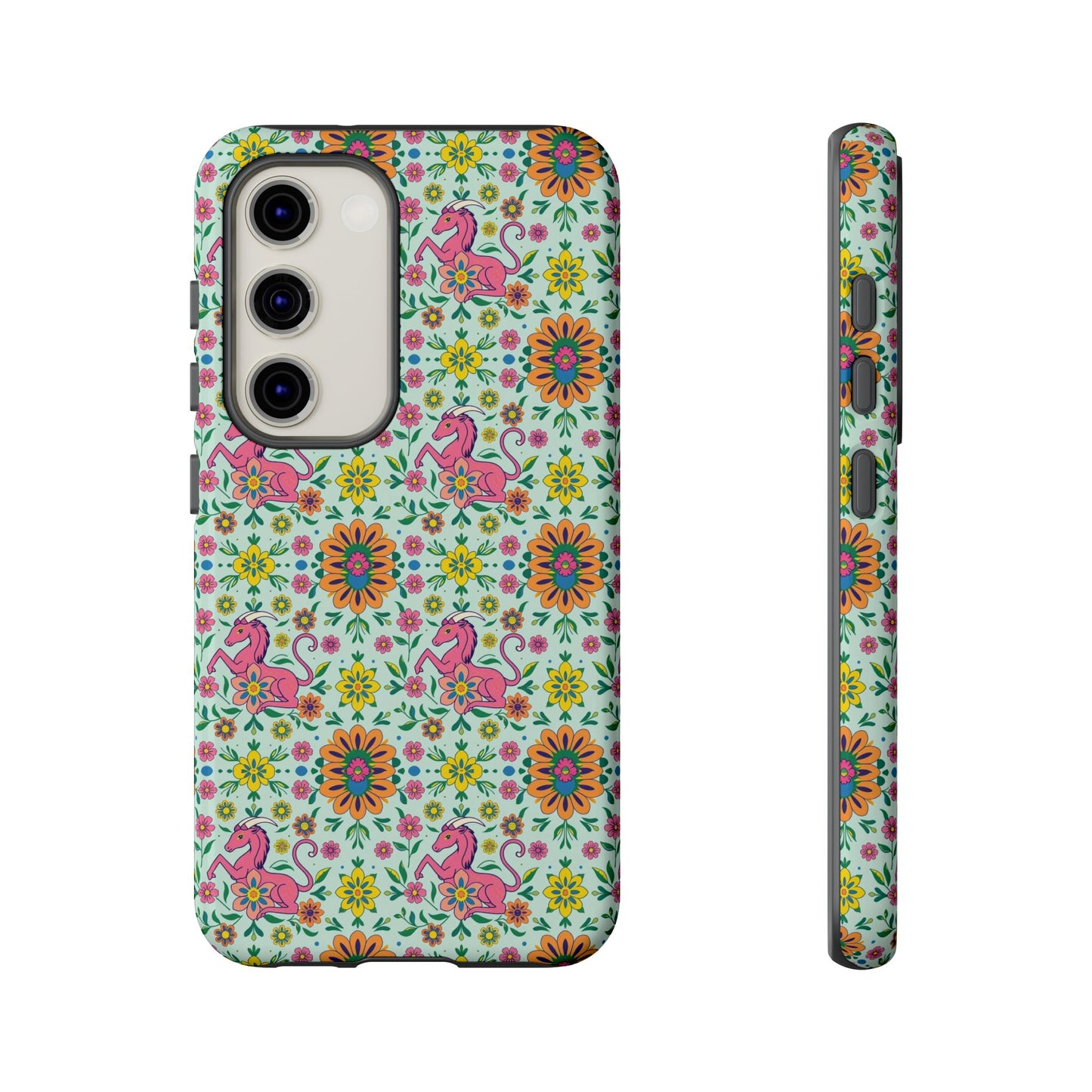 Tough Cases, Aquarius, Zodiac, Flower Pattern