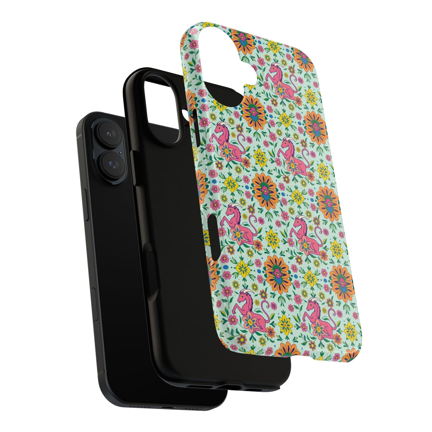Tough Cases, Aquarius, Zodiac, Flower Pattern
