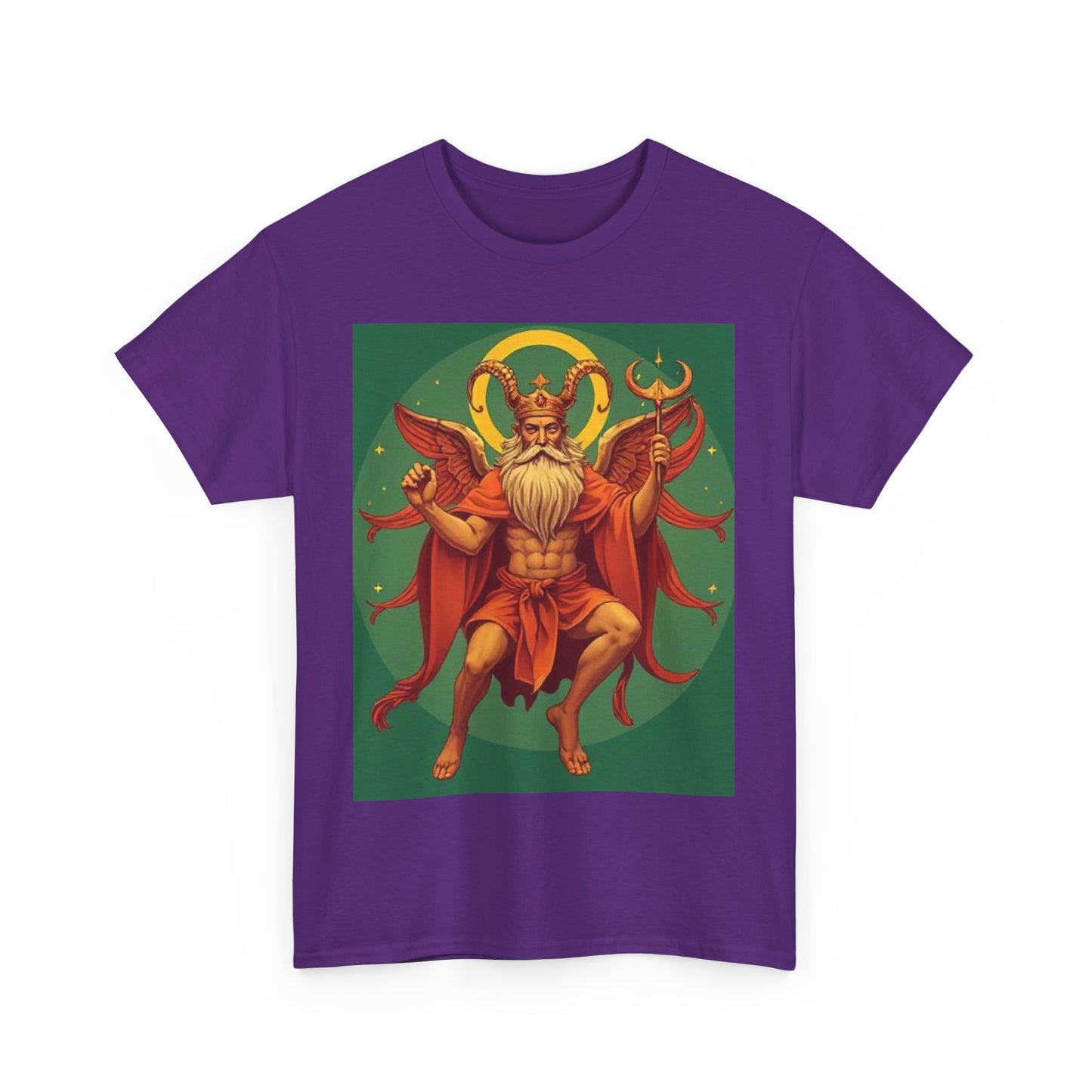 Unisex Heavy Cotton T-Shirt, Aries God, Zodiac Design