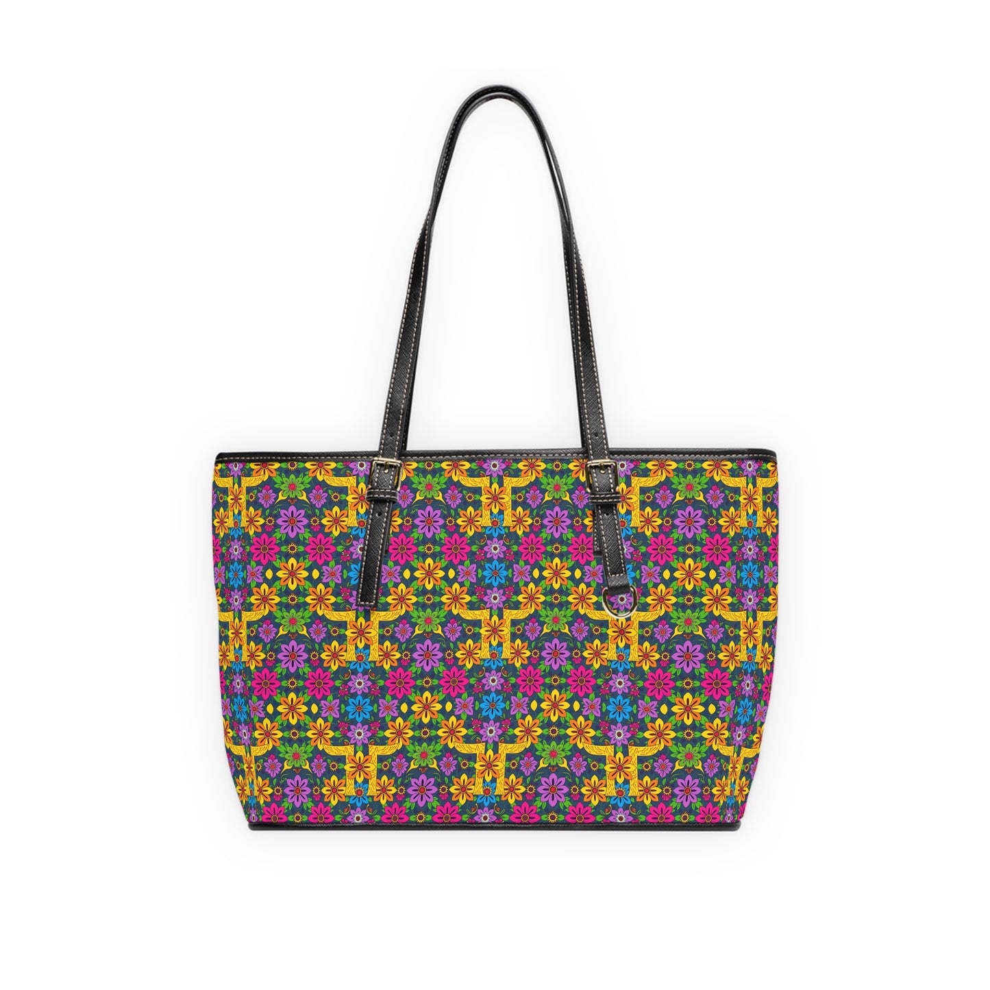 Leather Shoulder Bag, Gemini, Zodiac, Flower Pattern
