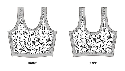 Polyester Sports Bra Virgo Zodiac Sign (AOP)