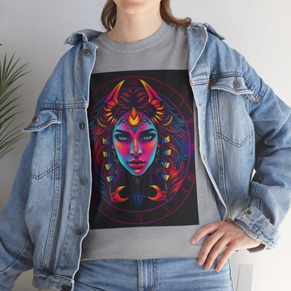 Unisex Heavy Cotton T-Shirt, Scorpio, Zodiac v4, Sexy Art