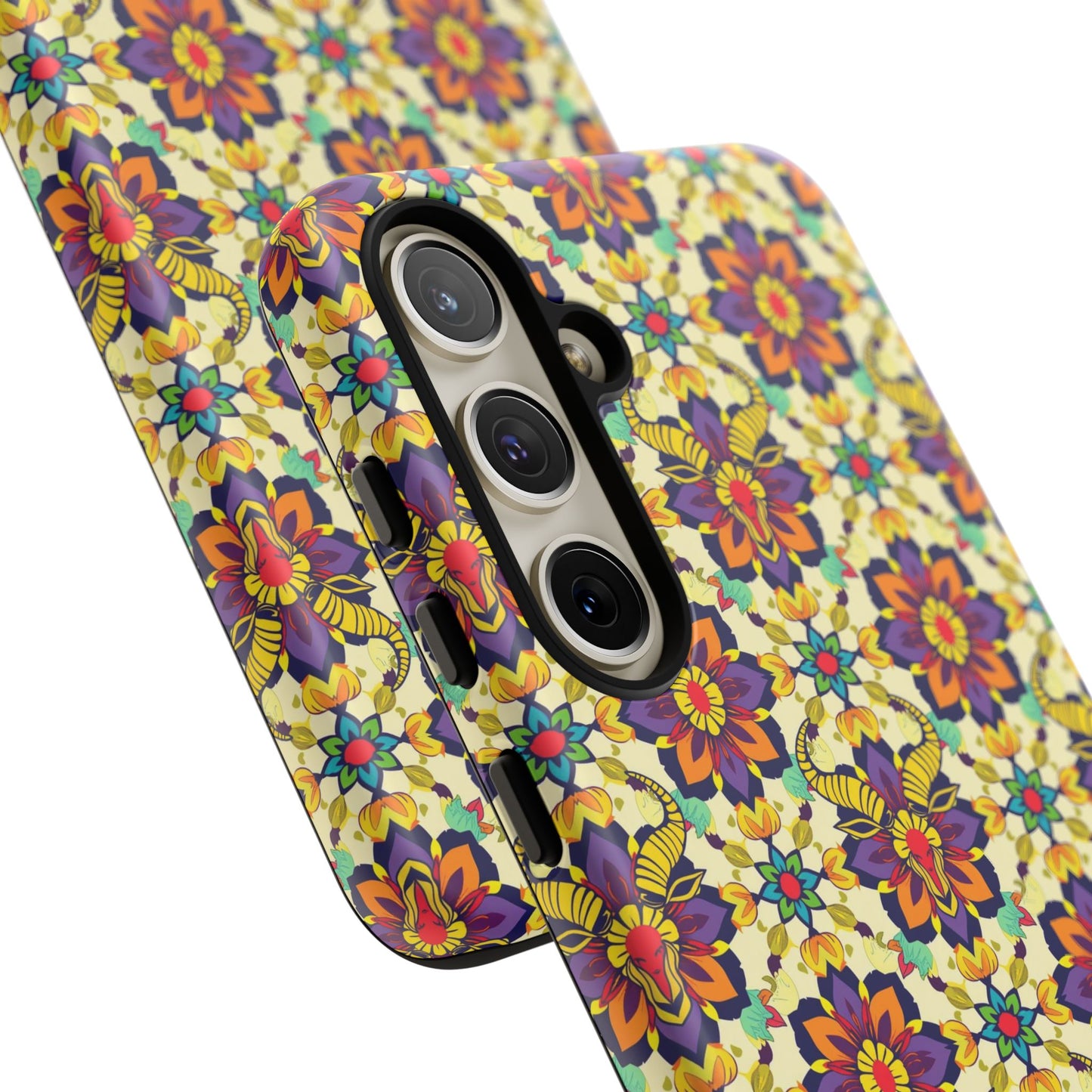 Tough Cases, Taurus, Zodiac v1, Flower Pattern