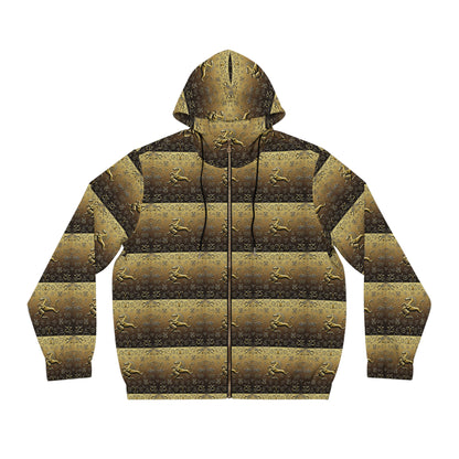 Full-Zip Hoodie (AOP), Aquarius, Zodiac v1, Pattern