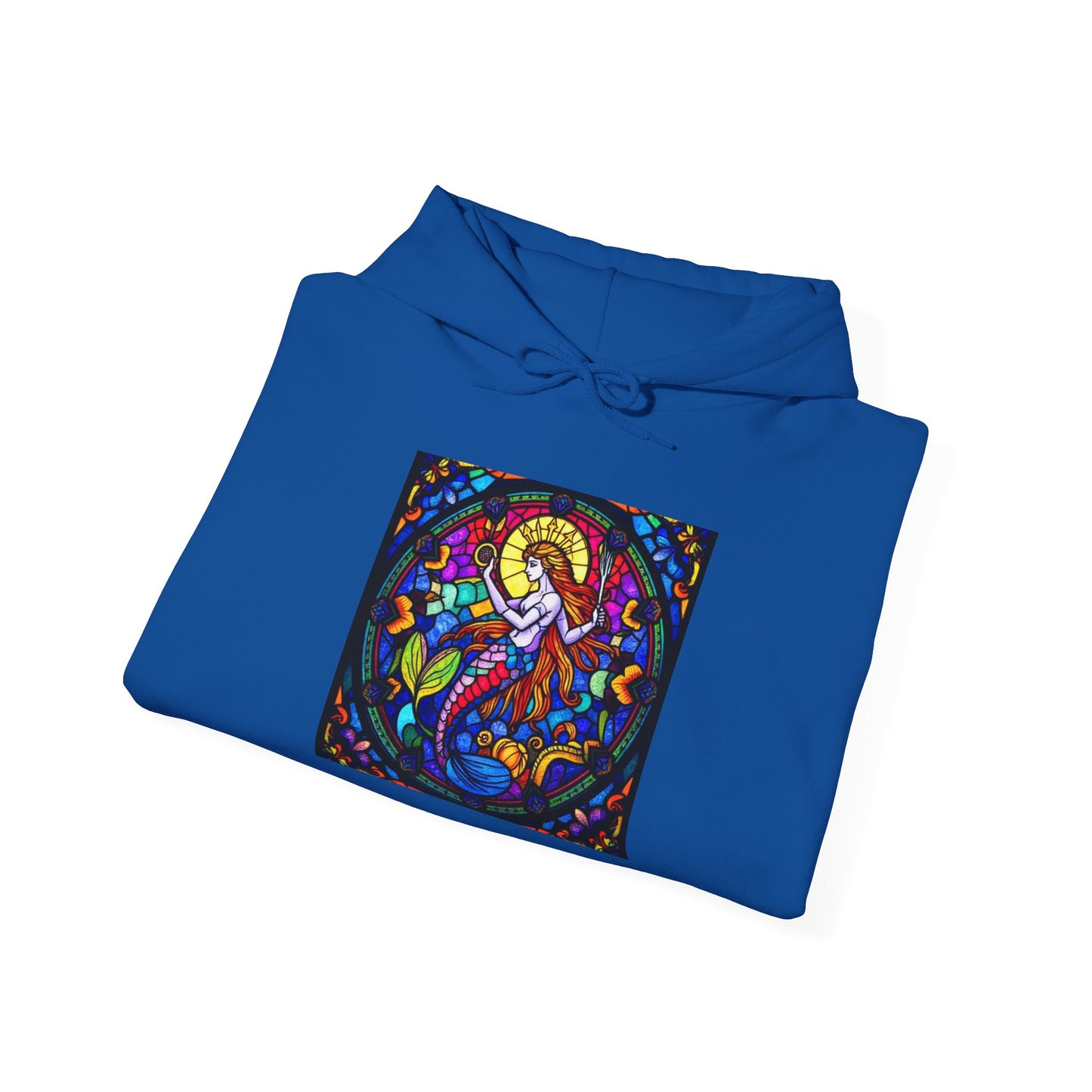 Unisex Heavy Blend™ Hooded Sweatshirt with glass Aquarius zodiac design