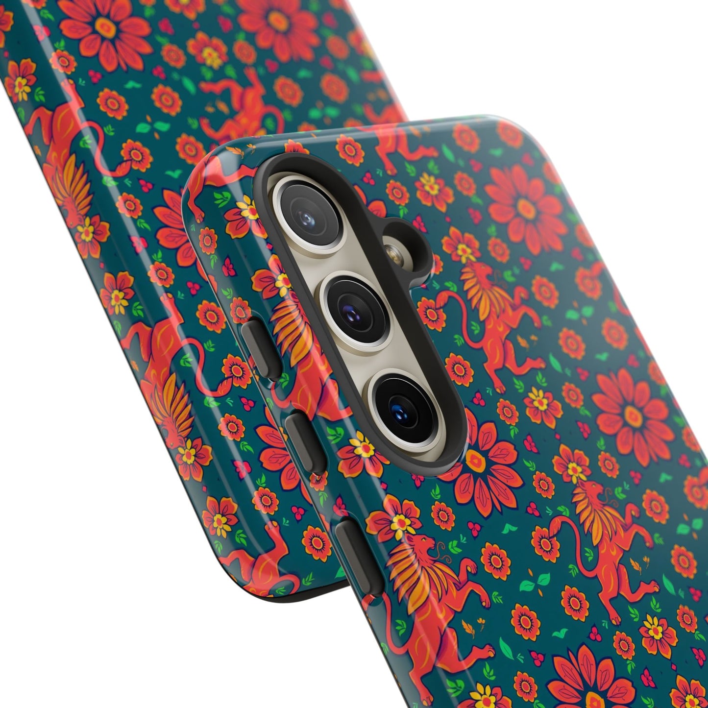 Tough Cases, Leo, Zodiac v2, Flower Pattern