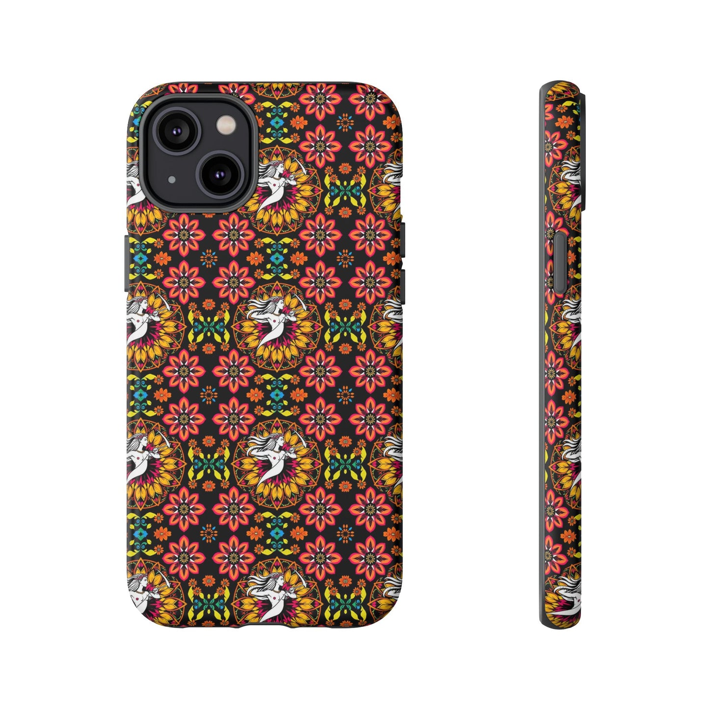Tough Cases, Sagittarius, Zodiac v2, Flower Pattern