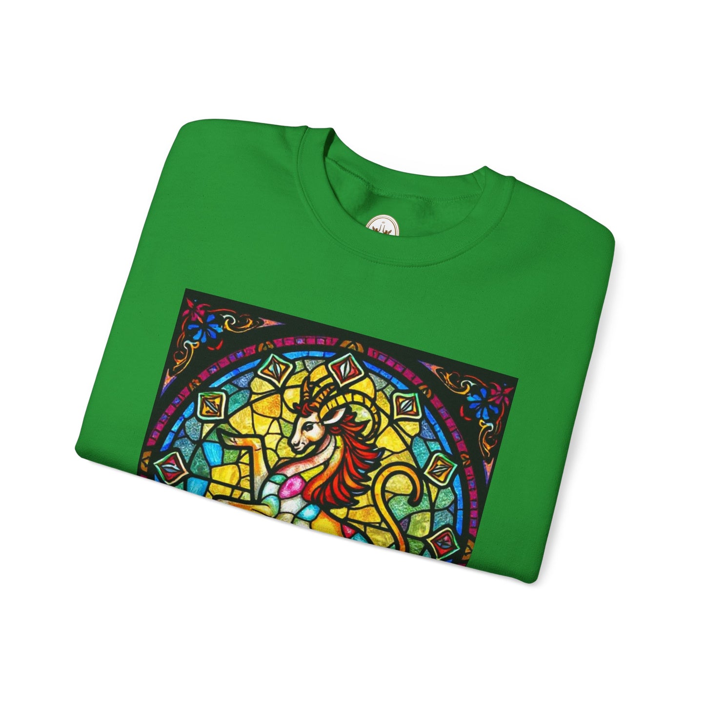Unisex Heavy Blend™ Crewneck Sweatshirt, Glass, Capricorn Zodiac Design