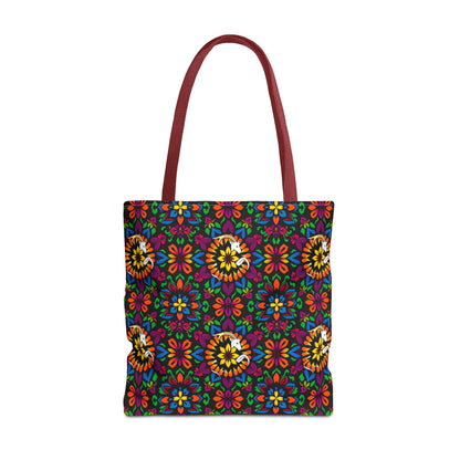 Tote Bag, (AOP), Capricorn, Zodiac v3, Flower Pattern