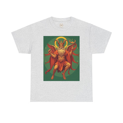 Unisex Heavy Cotton T-Shirt, Aries God 1v, Zodiac Design