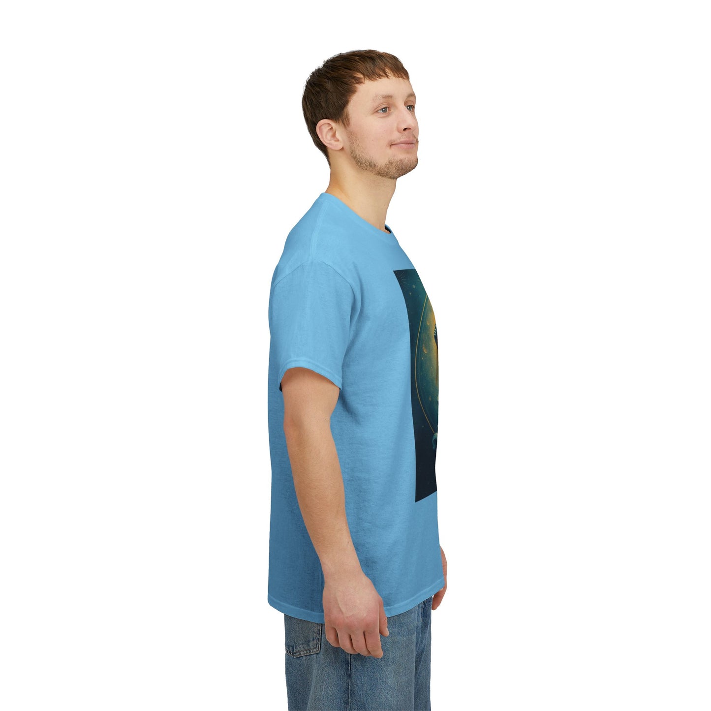 Unisex Heavy Cotton T-Shirt, Aquarius God, Zodiac Design