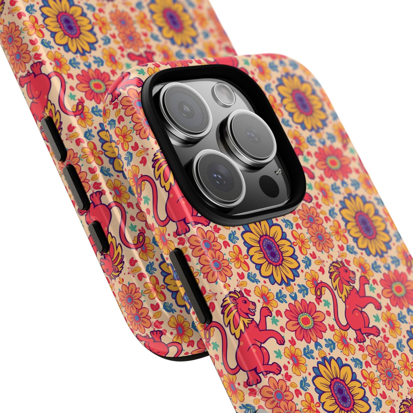 Tough Cases, Leo, Zodiac v1, Flower Pattern