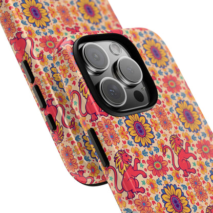 Tough Cases, Leo, Zodiac v1, Flower Pattern