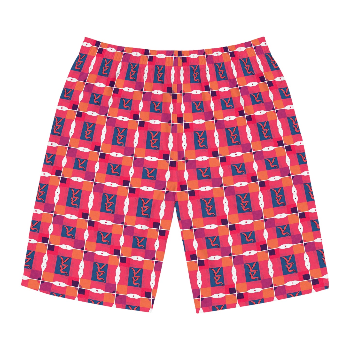 Men's Board Shorts, (AOP), Sagittarius, Zodiac, Shape Pattern