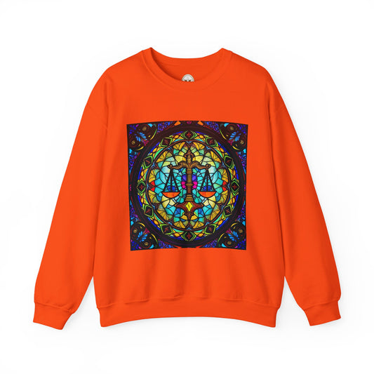 Unisex Heavy Blend™ Crewneck Sweatshirt, Glass, Libra Zodiac Design