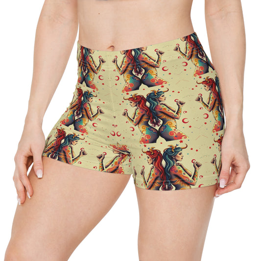 Women's Shorts, (AOP), Gemini, Zodiac v4, Sexy Pattern
