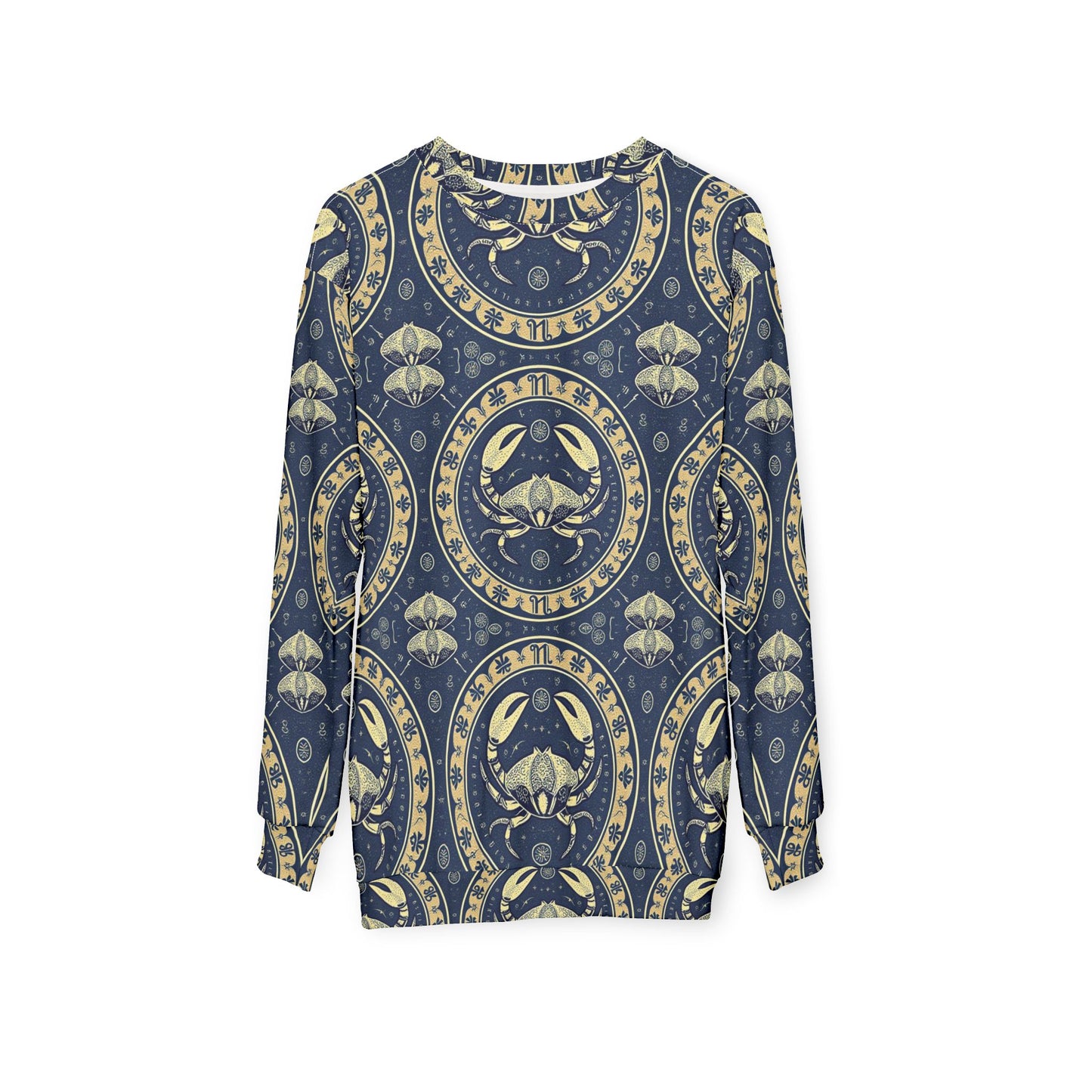 Unisex Sweatshirt, Zodiac Design, Pattern v1, Cancer, AOP